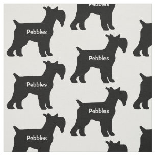 Custom Standard Schnauzer Dog Silhouette Stoff