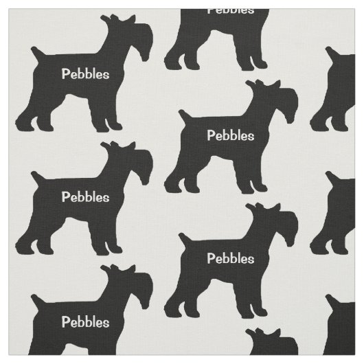 Custom Standard Schnauzer Dog Silhouette Stoff (Muster)
