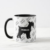 CUSTOM Standard Schnauzer Dog Silhouette Tasse (Links)
