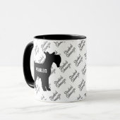 CUSTOM Standard Schnauzer Dog Silhouette Tasse (Vorderseite Links)