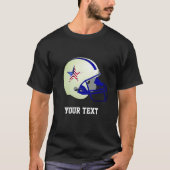 Custom Star auf American Football Helmet T-Shirt (Vorderseite)