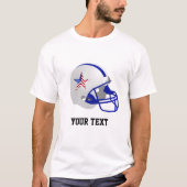 Custom Star auf American Football Helmet T-Shirt (Vorderseite)