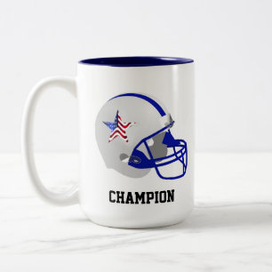 Custom Star auf American Football Helmet Zweifarbige Tasse