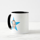 Custom Star Face World's Best Funny Office Geschen Tasse (Vorderseite Links)