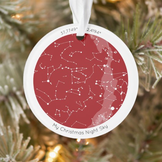 Custom Star Map - Akryllische Weihnachtsdekoration Ornament (Baum)