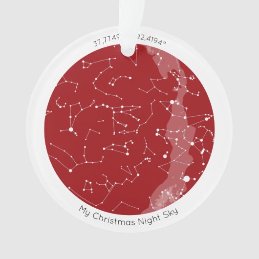 Custom Star Map - Akryllische Weihnachtsdekoration Ornament (Vorderseite)