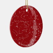 Custom Star Map - Keramik Weihnachtsschmuck (Rechts)