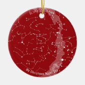 Custom Star Map - Keramik Weihnachtsschmuck (Vorne)