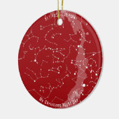 Custom Star Map - Keramik Weihnachtsschmuck (Links)
