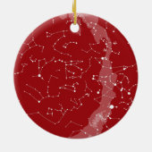 Custom Star Map - Keramik Weihnachtsschmuck (Hinten)