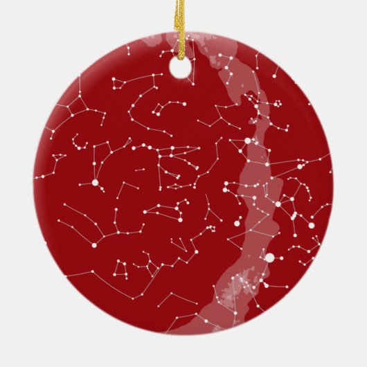 Custom Star Map - Keramik Weihnachtsschmuck (Hinten)