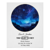 Custom Star Map Poster - Jahrestag, Hochzeitstag (Vorderseite)