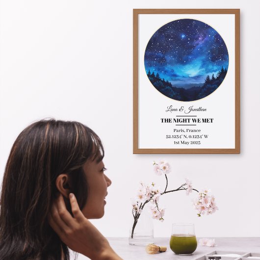 Custom Star Map Poster - Jahrestag, Hochzeitstag