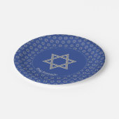 Custom STAR OF DAVID Pappteller (Schrägansicht)