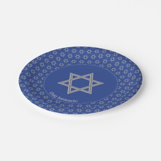 Custom STAR OF DAVID Pappteller (Schrägansicht)
