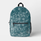 Custom Star Snowflake Navy Muster Ästhetik Bedruckter Rucksack (Vorderseite)
