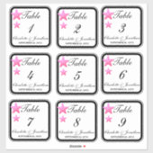 Custom Starfish Beach Wedding Tischnummern Aufkleber (Blatt)