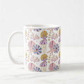 Custom Starfish Seashell Blue Lila Pink Nautic Kaffeetasse (Links)