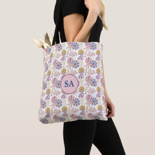 Custom Starfish Seashell Blue Lila Pink Nautic Tasche
