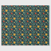 Custom Starry Weihnachtsschmuck Geschenkpapier (Flach)