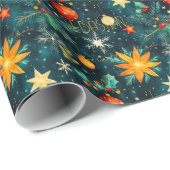Custom Starry Weihnachtsschmuck Geschenkpapier (Rolleneckpunkt)