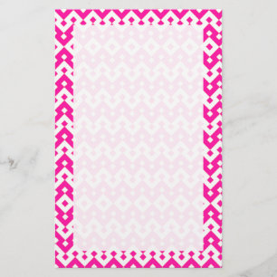 Custom Stationery, Notepaper: Candy Pink Geometric Briefpapier
