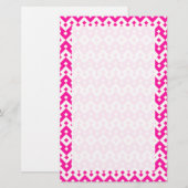 Custom Stationery, Notepaper: Candy Pink Geometric Briefpapier (Vorne/Hinten)