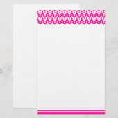 Custom Stationery, Notepaper: Candy Pink Geometric Briefpapier (Vorne/Hinten)