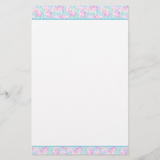 Custom Stationery, Notepaper Rose und Schmetterlin Briefpapier (Vorderseite)