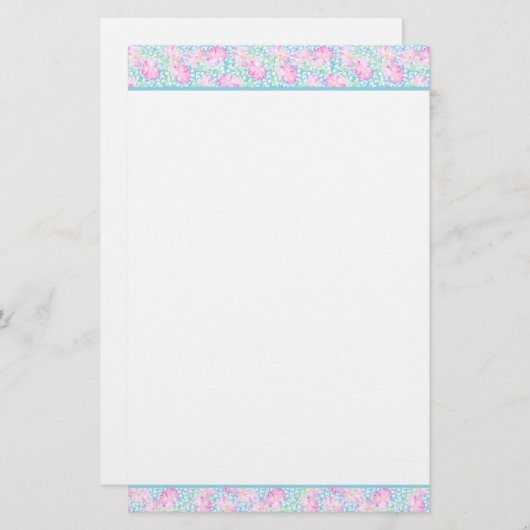 Custom Stationery, Notepaper Rose und Schmetterlin Briefpapier (Vorne/Hinten)