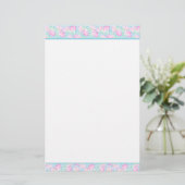 Custom Stationery, Notepaper Rose und Schmetterlin Briefpapier (Stehend Vorderseite)