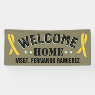 Custom Stationierung Welcome Zuhause Yellow Ribbon Banner