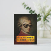 Custom Steampunk Mozart Stationery Postkarte (Stehend Vorderseite)