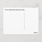 Custom Steampunk Mozart Stationery Postkarte (Rückseite)