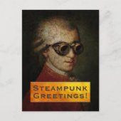 Custom Steampunk Mozart Stationery Postkarte (Vorderseite)
