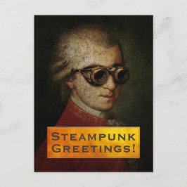 Custom Steampunk Mozart Stationery Postkarte