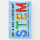 Custom STEM Bildung Banner - Light Blue (Vertikal)