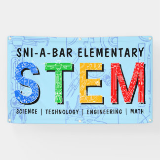 Custom STEM Bildung Banner - Light Blue