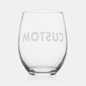 Custom Stemless Wine Glass Blank Template - 16oz Weinglas Ohne Stiel (Rückseite)