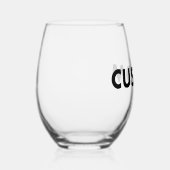 Custom Stemless Wine Glass Blank Template - 16oz Weinglas Ohne Stiel (Rechts)