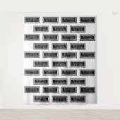 Custom Step and Repeat Fabric Backdrop Wandteppich (Vorderseite)