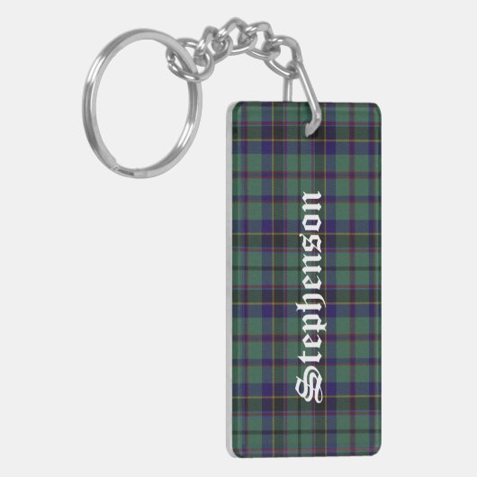 Custom Stephenson Tartan Kariert Key Chain Schlüsselanhänger (Vorderseite links)