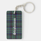 Custom Stephenson Tartan Kariert Key Chain Schlüsselanhänger (Rückseite)