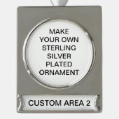 Custom Sterling Silver Plated Christmas Ornament (Vorderseite)