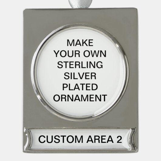 Custom Sterling Silver Plated Christmas Ornament (Vorderseite)