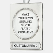 Custom Sterling Silver Plated Christmas Ornament (Links)