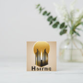 ‚Custom Sticker Expert‘ Quadratische Visitenkarte (Stehend Vorderseite)