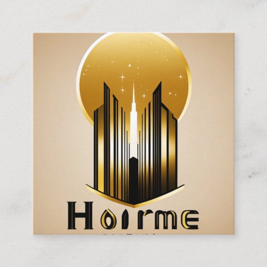 ‚Custom Sticker Expert‘ Quadratische Visitenkarte (Vorderseite)