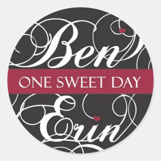 Custom Sticker for Ben & Erin (Heart2) (Vorderseite)