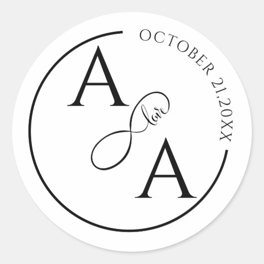 Custom Sticker for wedding infinity love (Vorderseite)